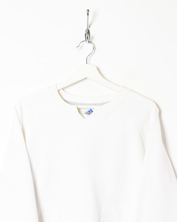 White Adidas Sweatshirt - Small Women's