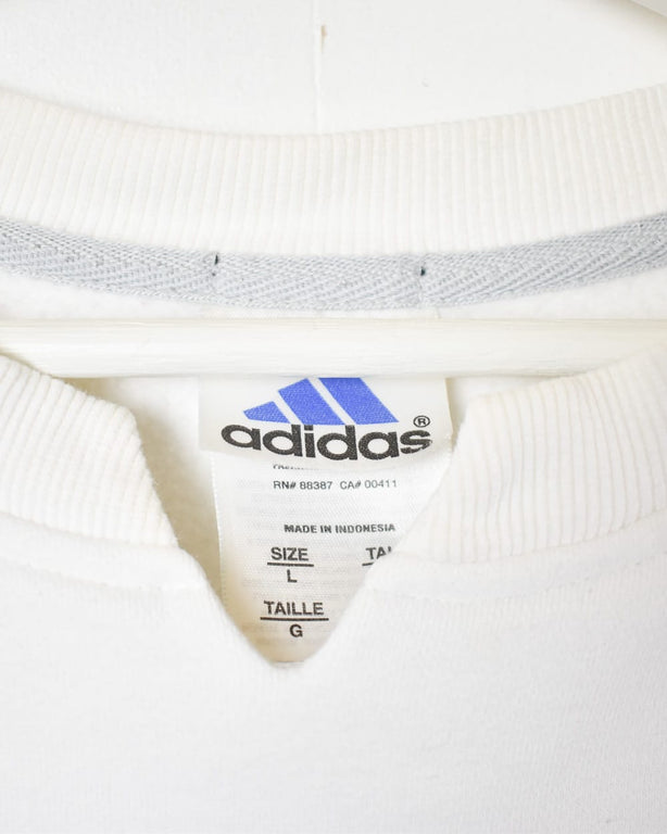 White Adidas Sweatshirt - Small Women's