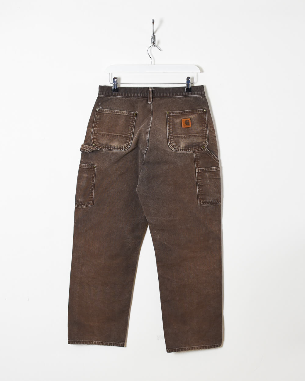 Vintage 90s Cotton Plain Brown Carhartt Double Knee Jeans - W30 ...