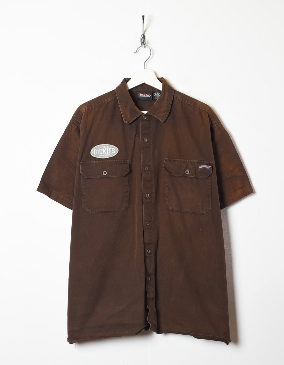 Brown Dickies Workwear Short Sleeved Shirt - X-Large