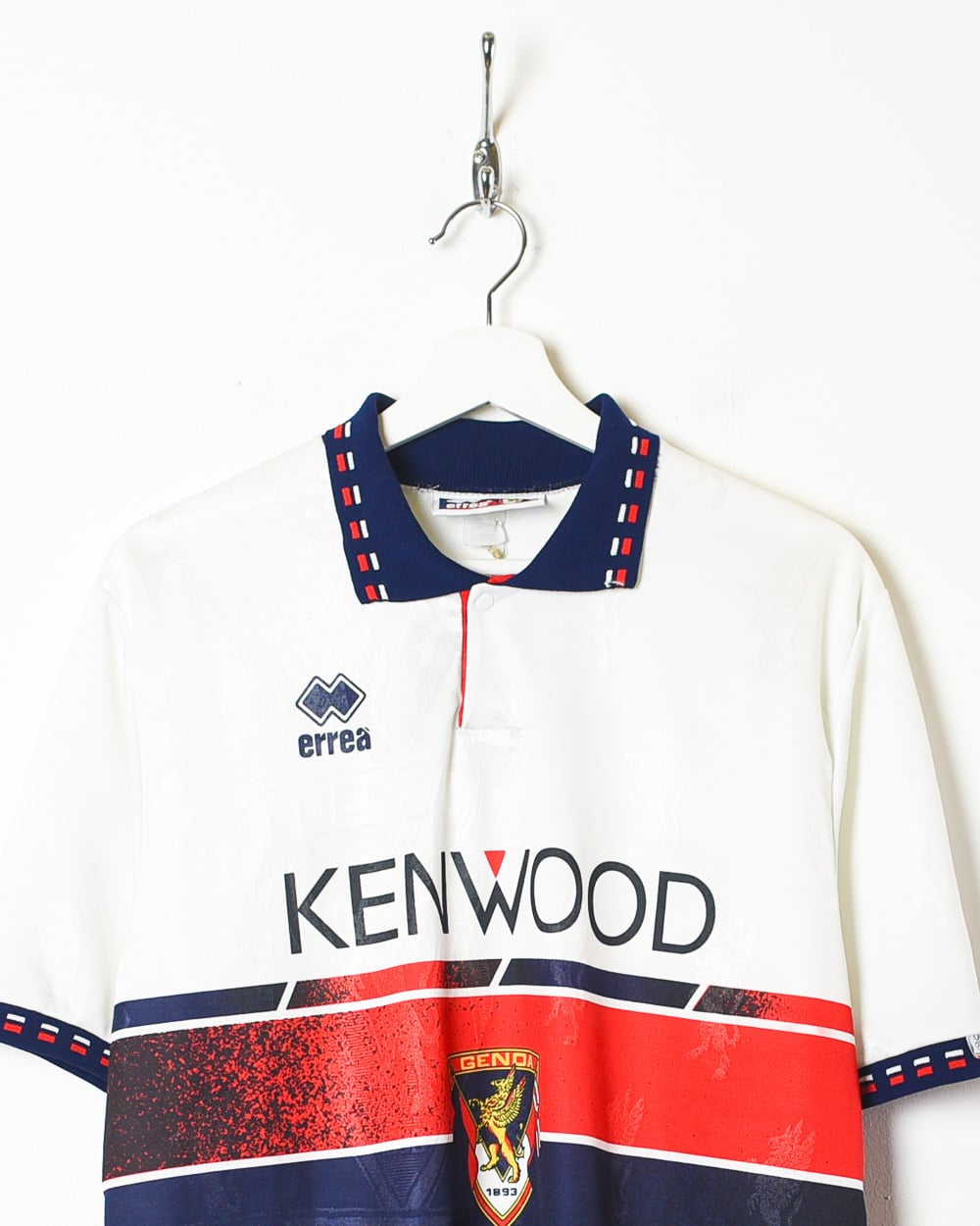 White Errea Genoa FC 1992-93 Home Shirt - Large