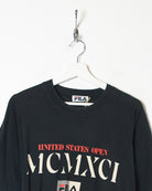 Black Fila United States Open MCMXCI Shield T-Shirt - Large