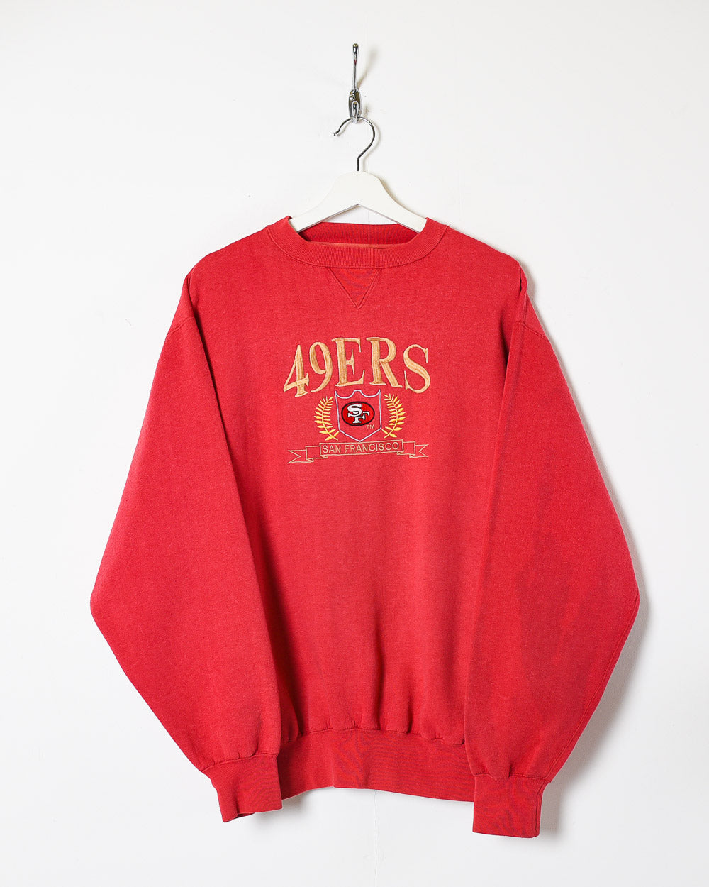 Vintage 90s Cotton Mix Red Logo 7 San Francisco 49ers Sweatshirt - Large –  Domno Vintage
