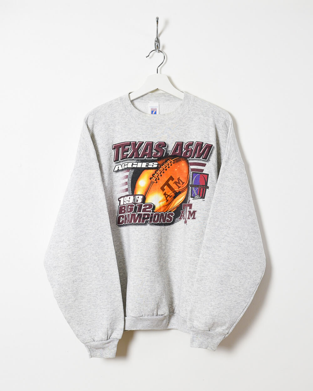 Stone Logo 7 Texas Asm Aggies Big12 1998 Champion Sweatshirt - Medium