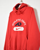 Red Nike Athletic Dept Hoodie - X-Large