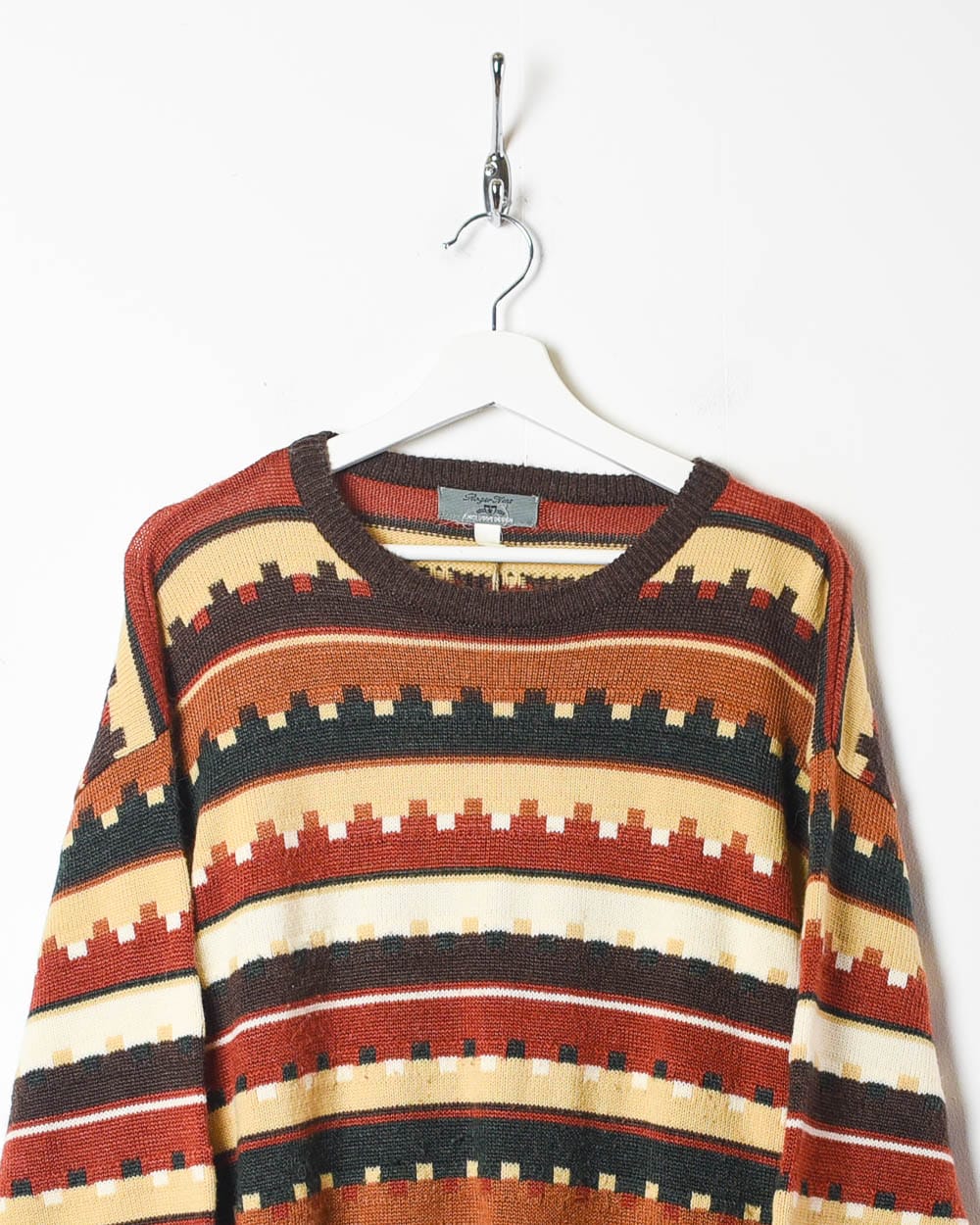 Multi Pager Kent Patterned Knitted Sweatshirt - Large