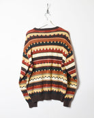 Multi Pager Kent Patterned Knitted Sweatshirt - Large