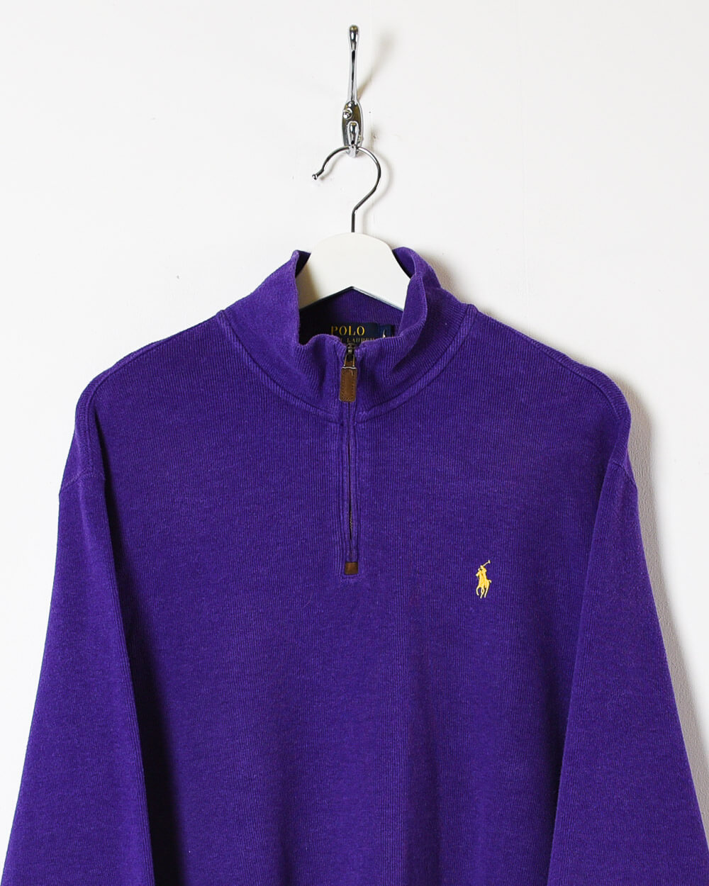 Purple Ralph Lauren 1/4 Zip Sweatshirt - Large