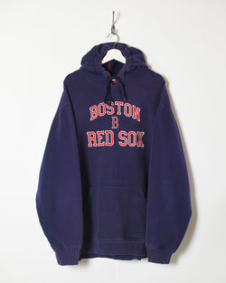 Vintage 00s Cotton Mix Navy Reebok Boston Red Sox Hoodie - XX