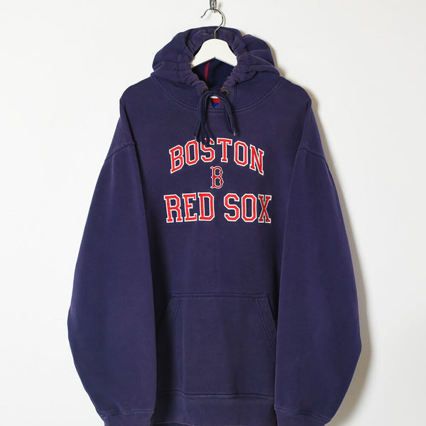 Vintage 00s Cotton Mix Navy Reebok Boston Red Sox Hoodie - XX