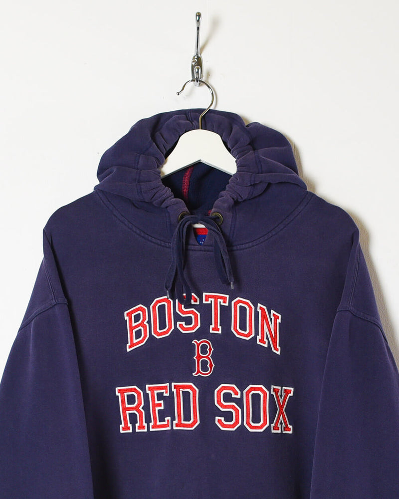 Vintage 00s Cotton Mix Navy Reebok Boston Red Sox Hoodie - XX