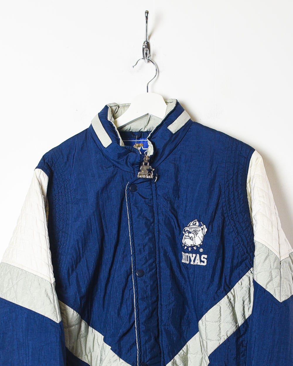 Navy Starter Georgetown Hoyas Quilted Jacket - Medium