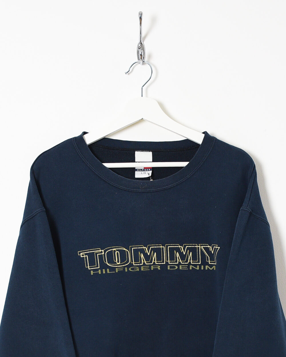 Navy Tommy Hilfiger Denim Sweatshirt - Large