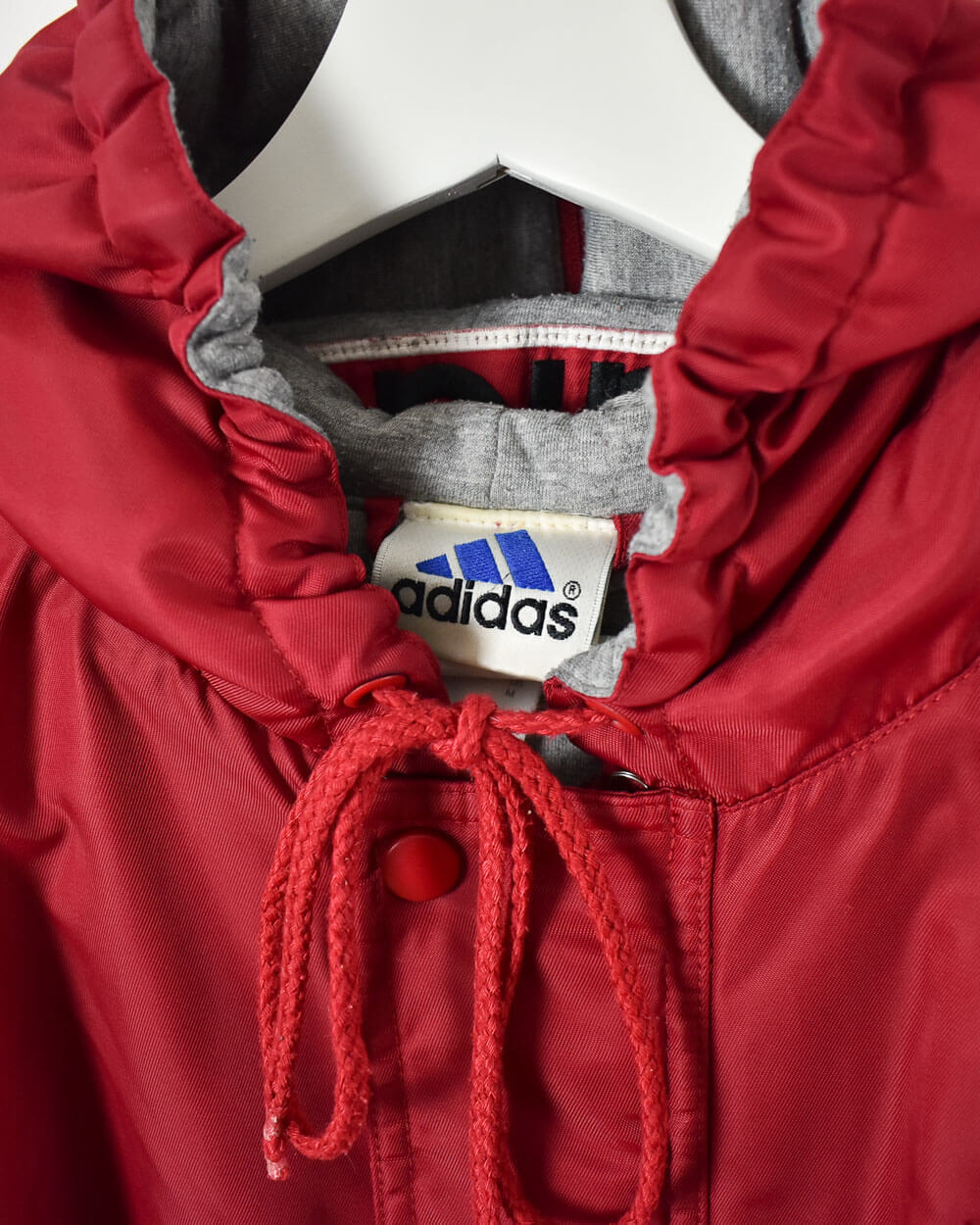 Red Adidas Hooded Winter Coat -  Medium