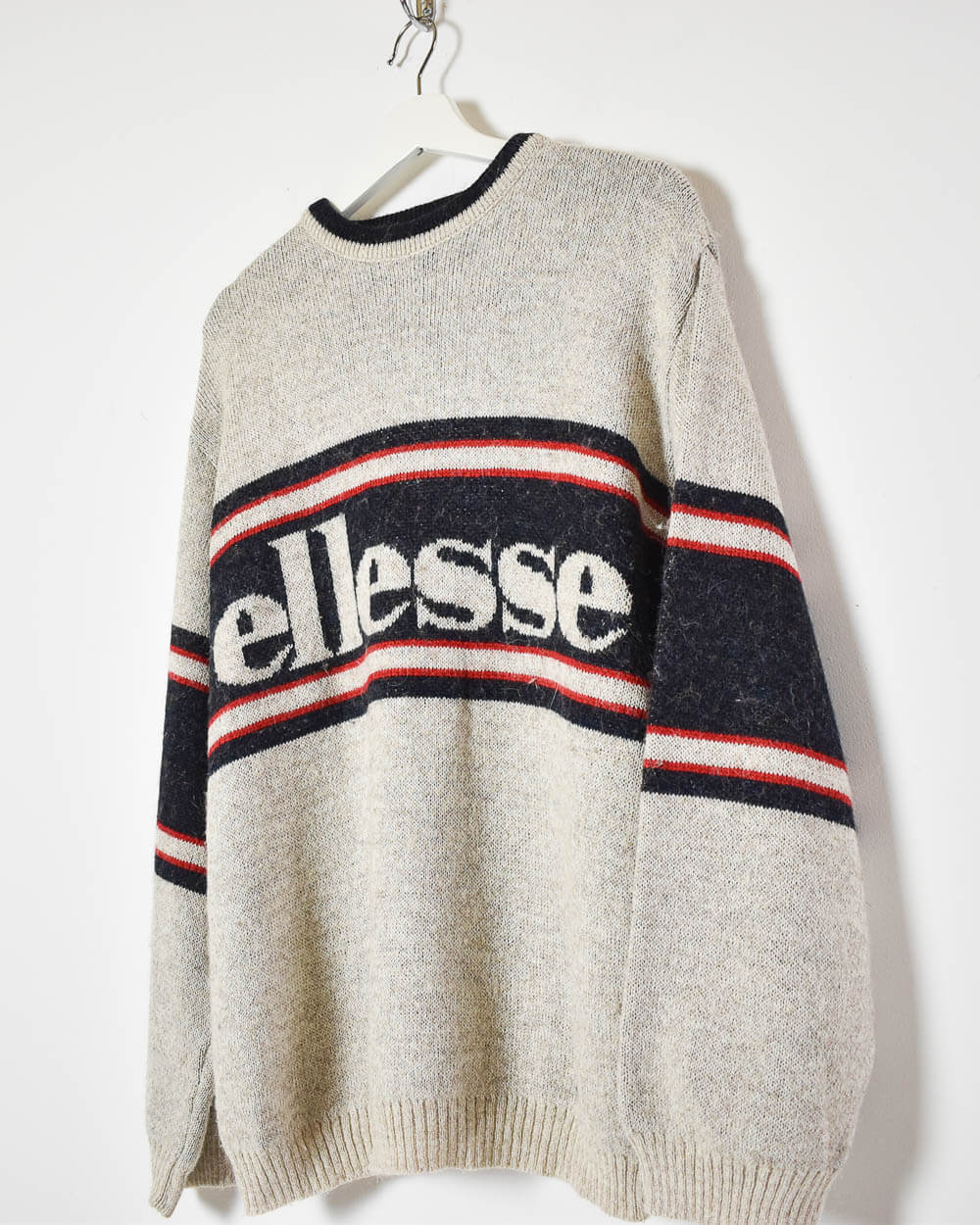 Stone Ellesse Knitted Sweatshirt - Medium