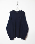 Navy Lacoste Knitted Sweatshirt - X-Large