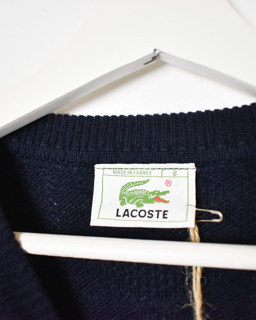 Navy Lacoste Knitted Sweatshirt - X-Large