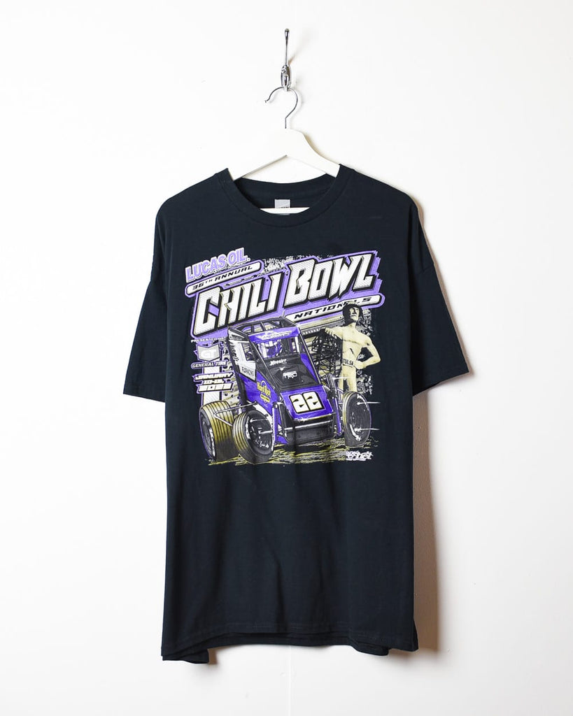 Vintage 00s Black Lucas Oil Chili Bowl Nationals T-Shirt - XX-Large Cotton–  Domno Vintage