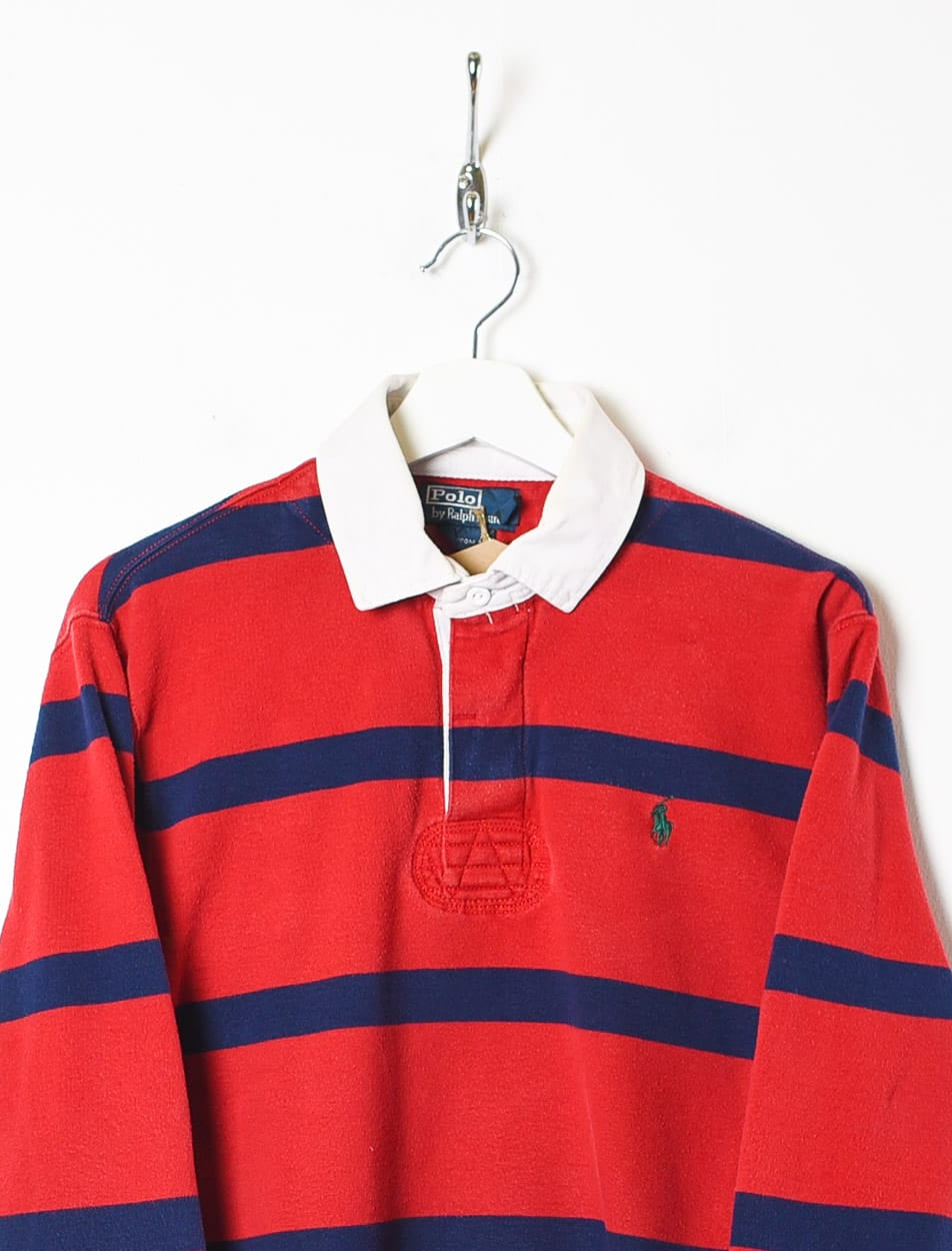 Red Polo Ralph Lauren Rugby Shirt - Small