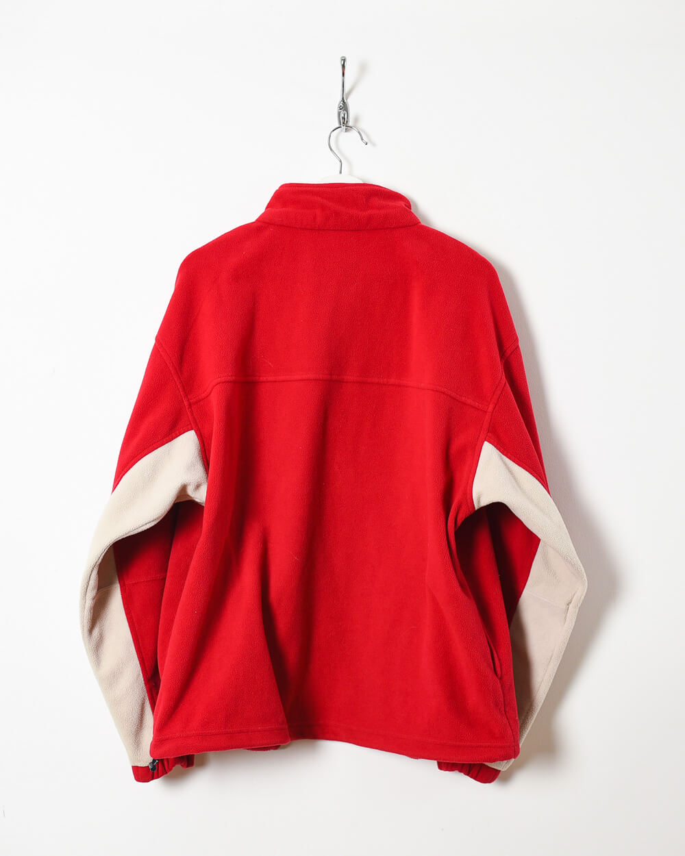 Red Reebok Membership 1/4 Zip Colour Block Fleece - Large
