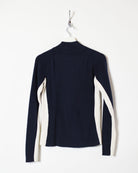 Navy Tommy Hilfiger Women's 1/4 Zip Knitted Sweatshirt - Medium