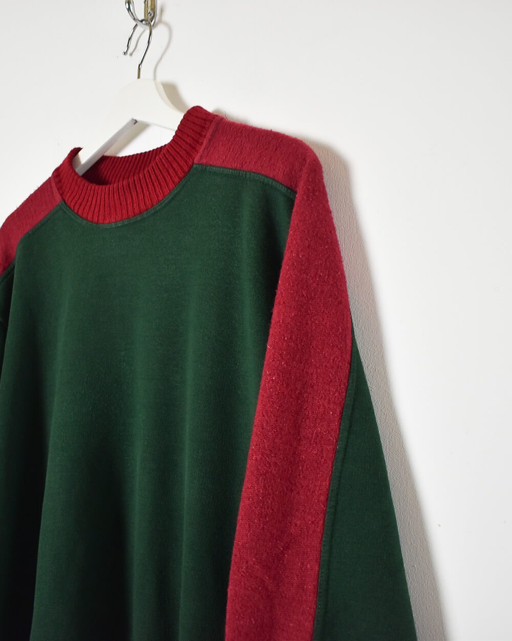 Green Vintage Colour Block Sweatshirt - Medium