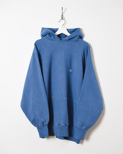 Vintage 90s Cotton Plain Blue Champion Reverse Weave Hoodie - X