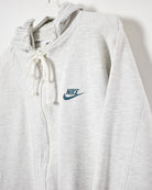 Stone Nike Zip-Through Hoodie - Large