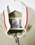 Khaki Adidas 1/4 Zip Sweatshirt - X-Large