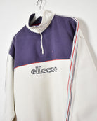 Neutral Ellesse 1/4 Zip Sweatshirt - X-Large
