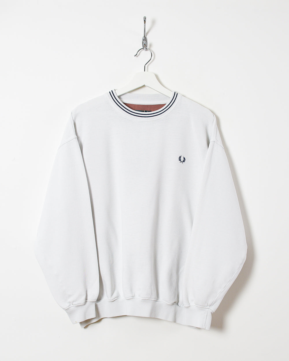 White Fred Perry Sweatshirt - Medium
