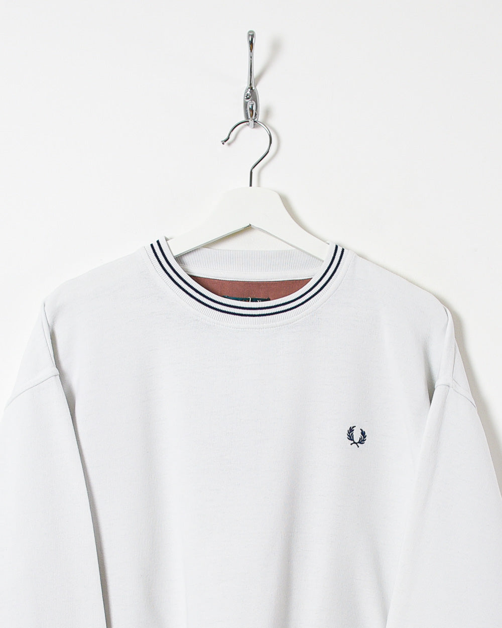 White Fred Perry Sweatshirt - Medium