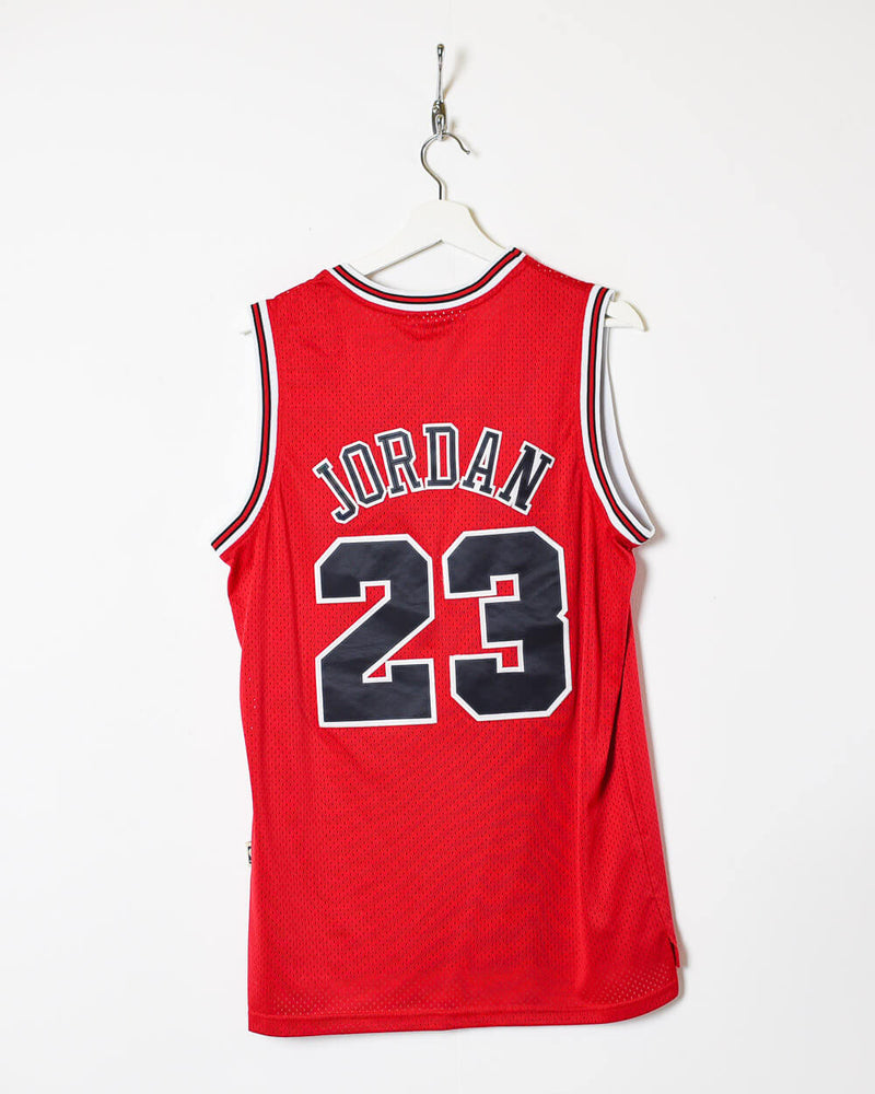 Vintage 90s Polyester Red Mitchell & Ness X NBA Chicago Bulls Jordan 23  Basketball Jersey - Small– Domno Vintage