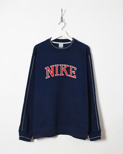 Vintage 90s Cotton Navy Nike Team x MLB Atlanta Braves Hoodie - X-Large–  Domno Vintage