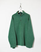 Green Ralph Lauren 1/4 Zip Sweatshirt - XX-Large