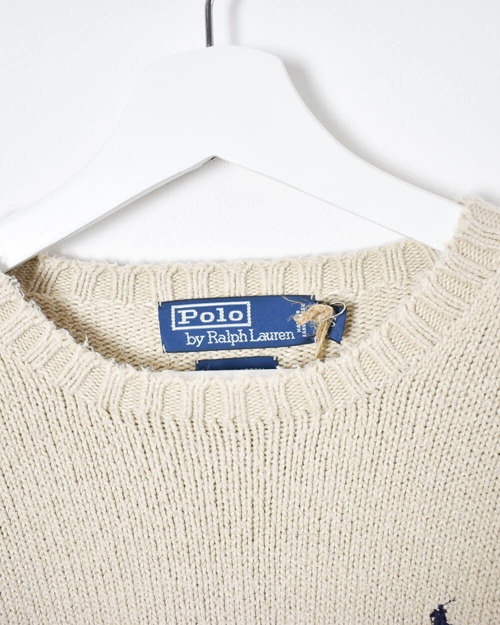 Neutral Ralph Lauren Knitted Sweatshirt - Small