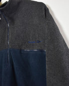 Grey Reebok 1/4 Zip Colour Block Fleece - Large