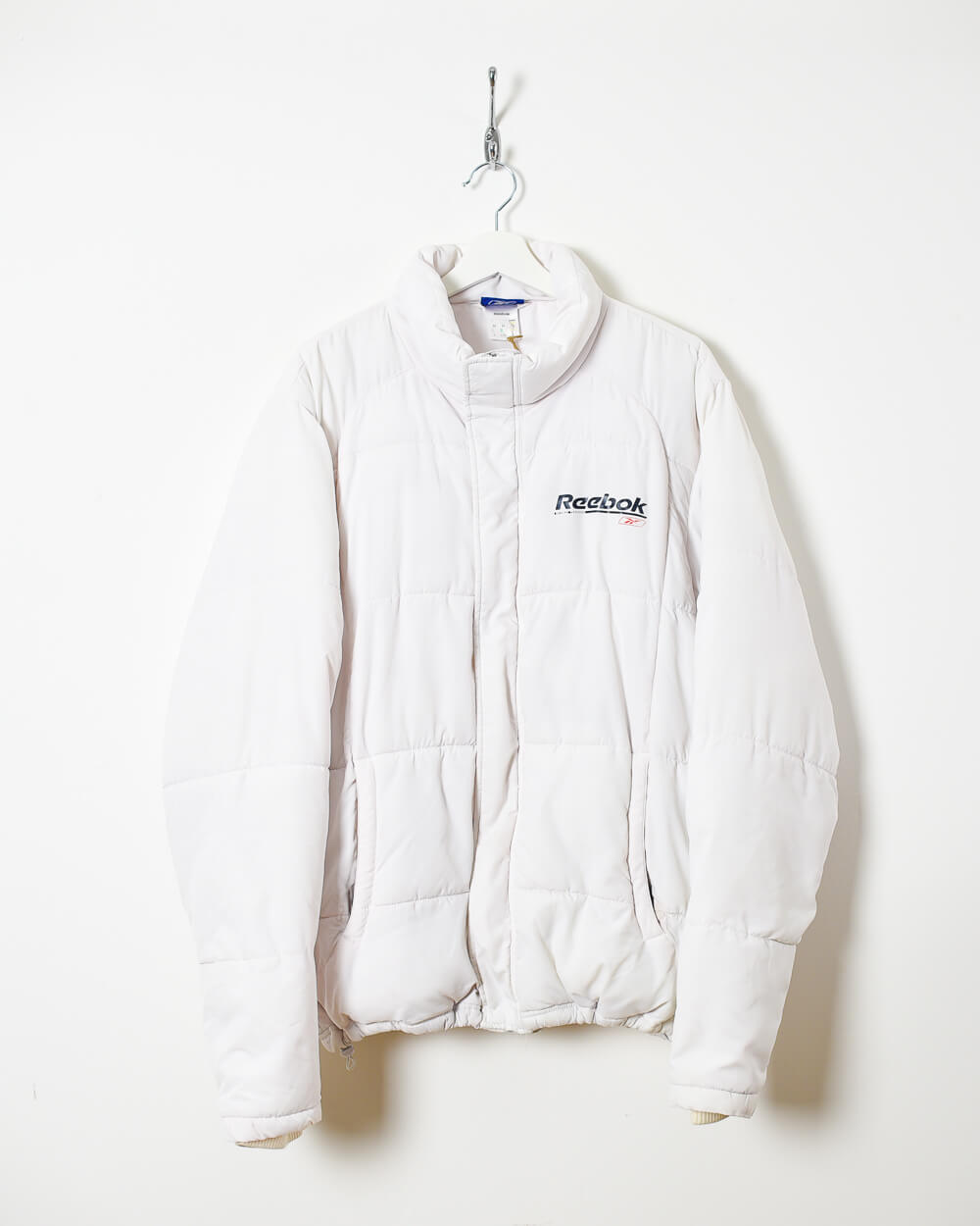 White Reebok Puffer Jacket - Medium