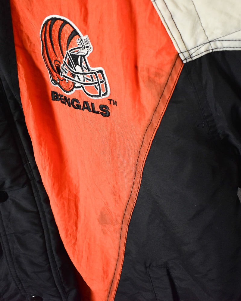 Vintage 90s Orange Starter X NFL Cincinnati Bengals Hooded Jacket - X-Large  Cotton mix / Nylon– Domno Vintage