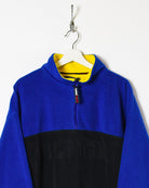 Blue Tommy Hilfiger 1/4 Zip Colour Block Fleece - XX-Large