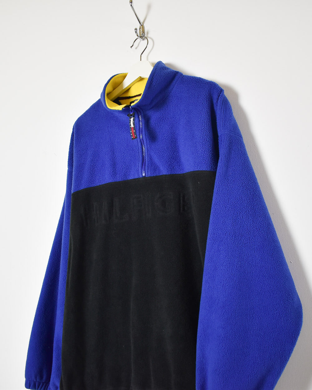Blue Tommy Hilfiger 1/4 Zip Colour Block Fleece - XX-Large