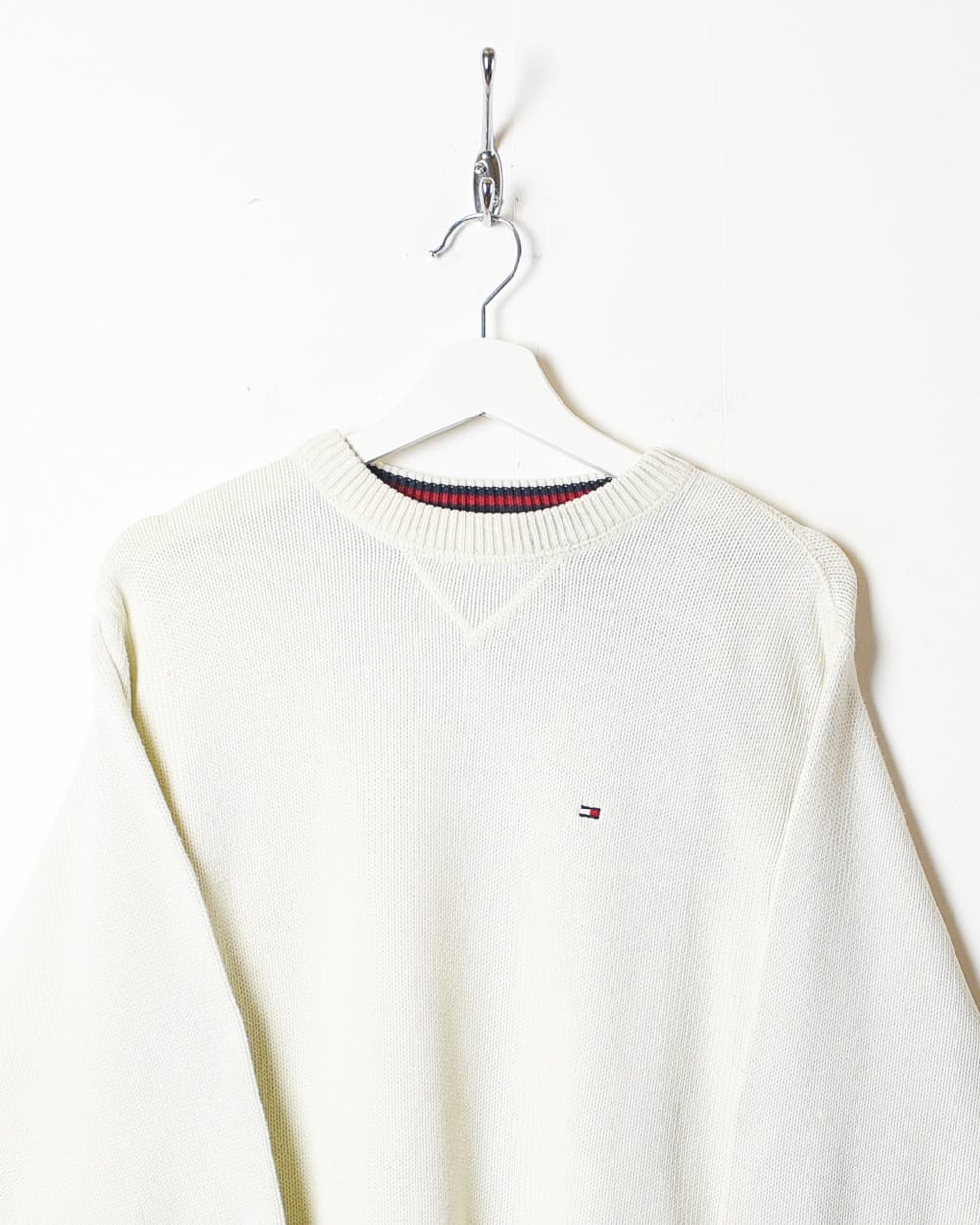 Neutral Tommy Hilfiger Knitted Sweatshirt - Small