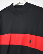 Black Polo Ralph Lauren Mock Neck Sweatshirt - X-Large