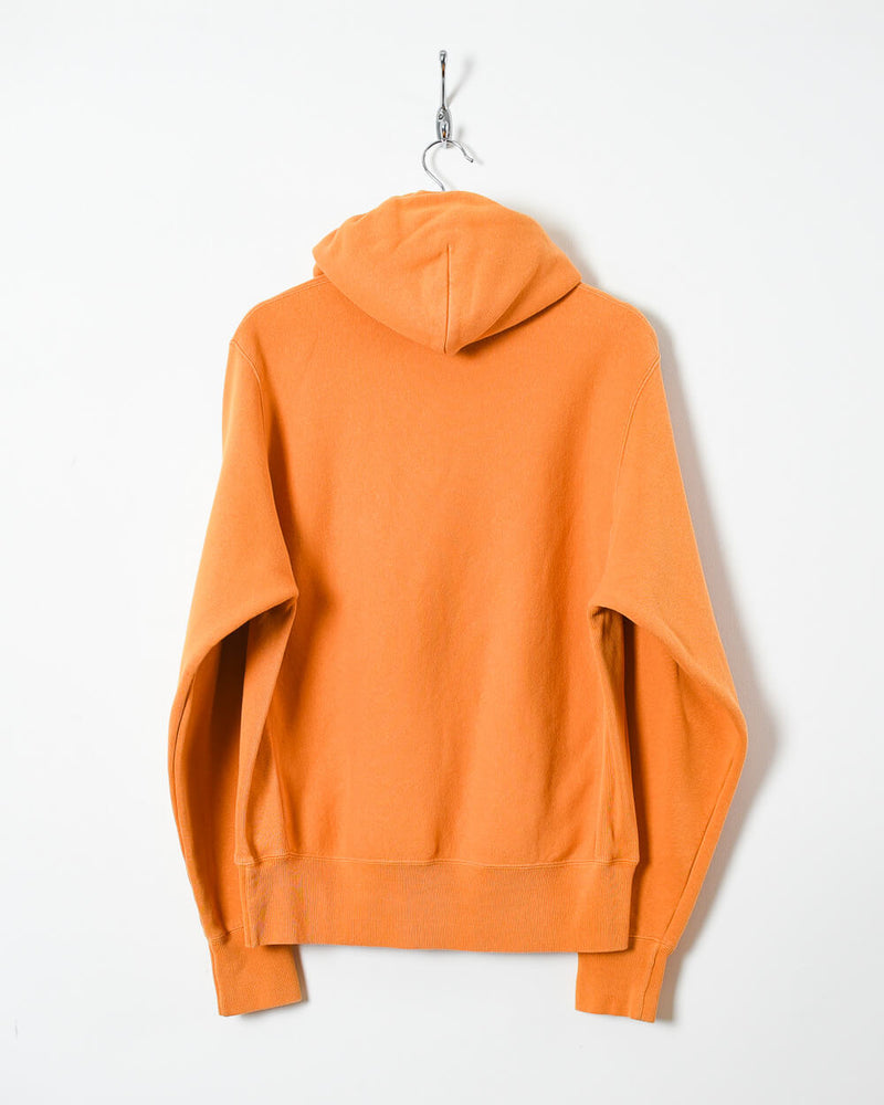 Vintage 10s+ Cotton Plain Orange Champion Reverse Weave Hoodie