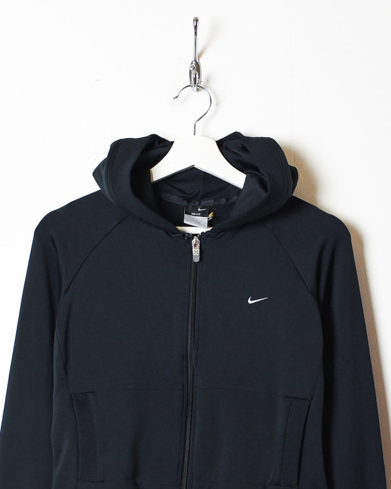 Black Nike Dri-Fit Hooded Tracksuit Top - Small Women's
