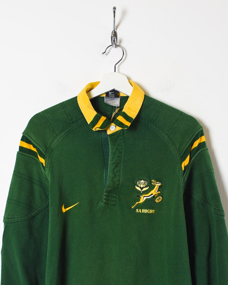 Vintage 90s Green Nike Team South Africa Rugby Shirt - X-Large 