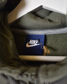 Khaki Nike Zip-Through Hoodie - Small