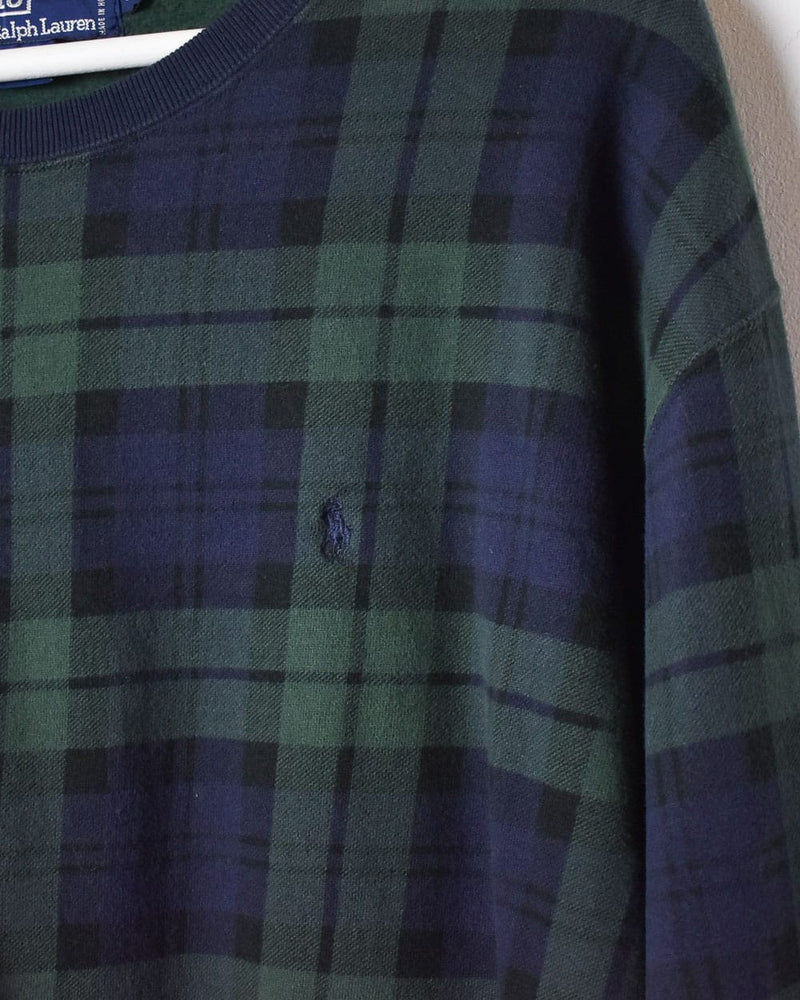 Polo Ralph Lauren Long Sleeve Velour Tartan-Plaid Lounge Hoodie