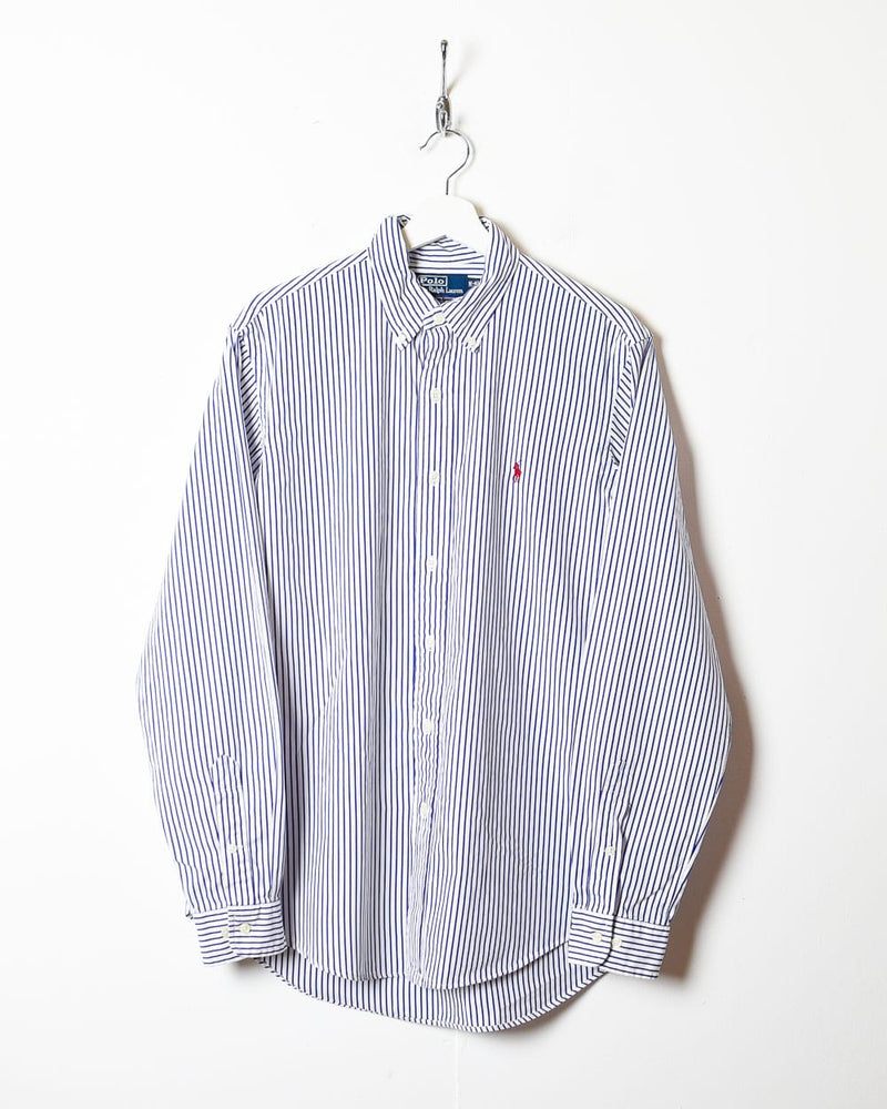 Blue Polo Ralph Lauren Striped Shirt - Large