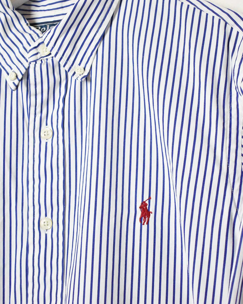 Blue Polo Ralph Lauren Striped Shirt - Large